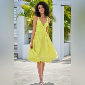 Alicia Sleeveless Dress Lemongrass